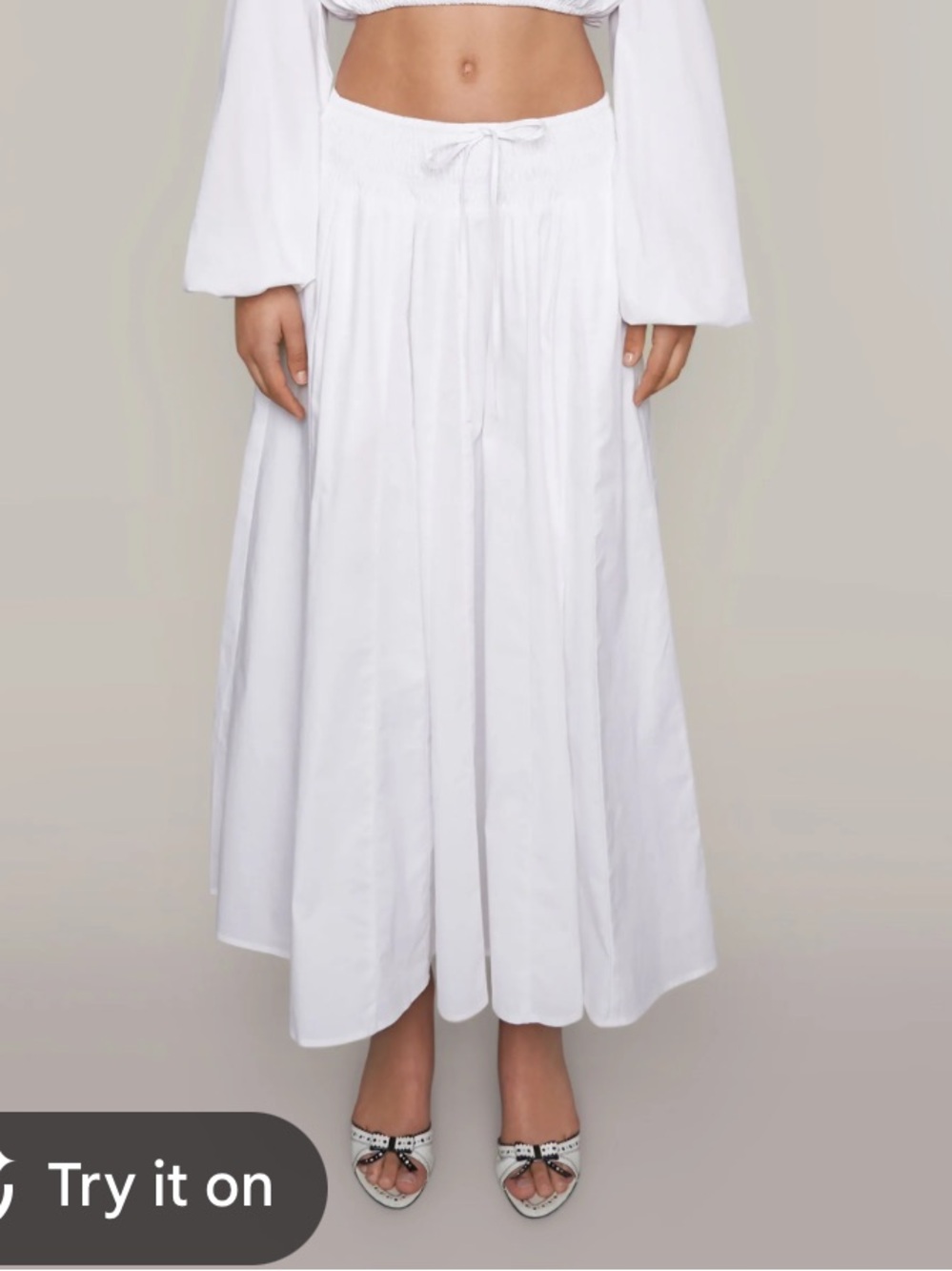 Danielle Guizio White Maxi Skirt